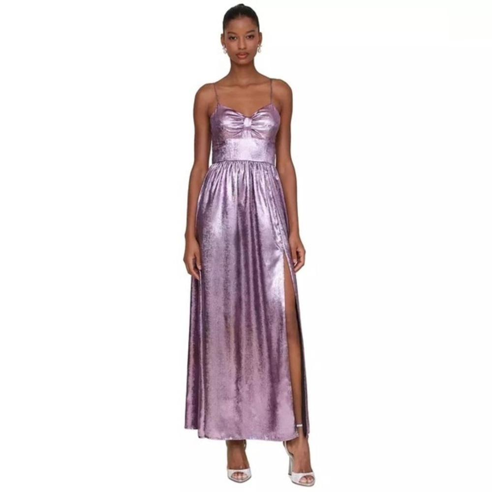 Avec Les Filles
Women's Metallic Foiled Sleeveless Maxi